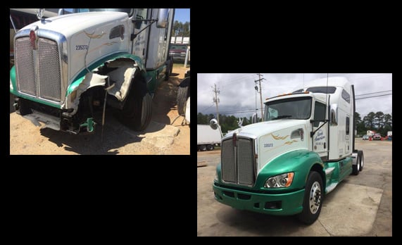 Body shop before and after